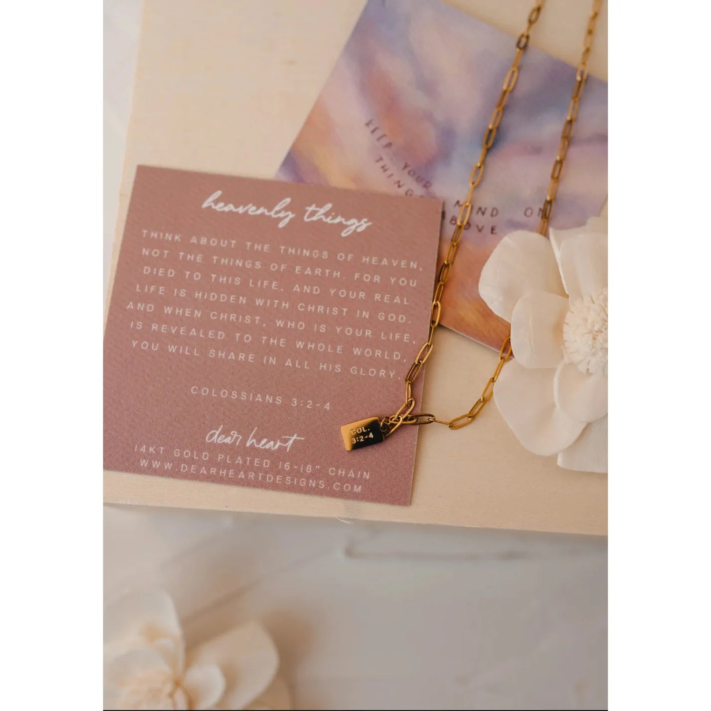 Heavenly Things Mini Tag Necklace | Christian Jewelry
