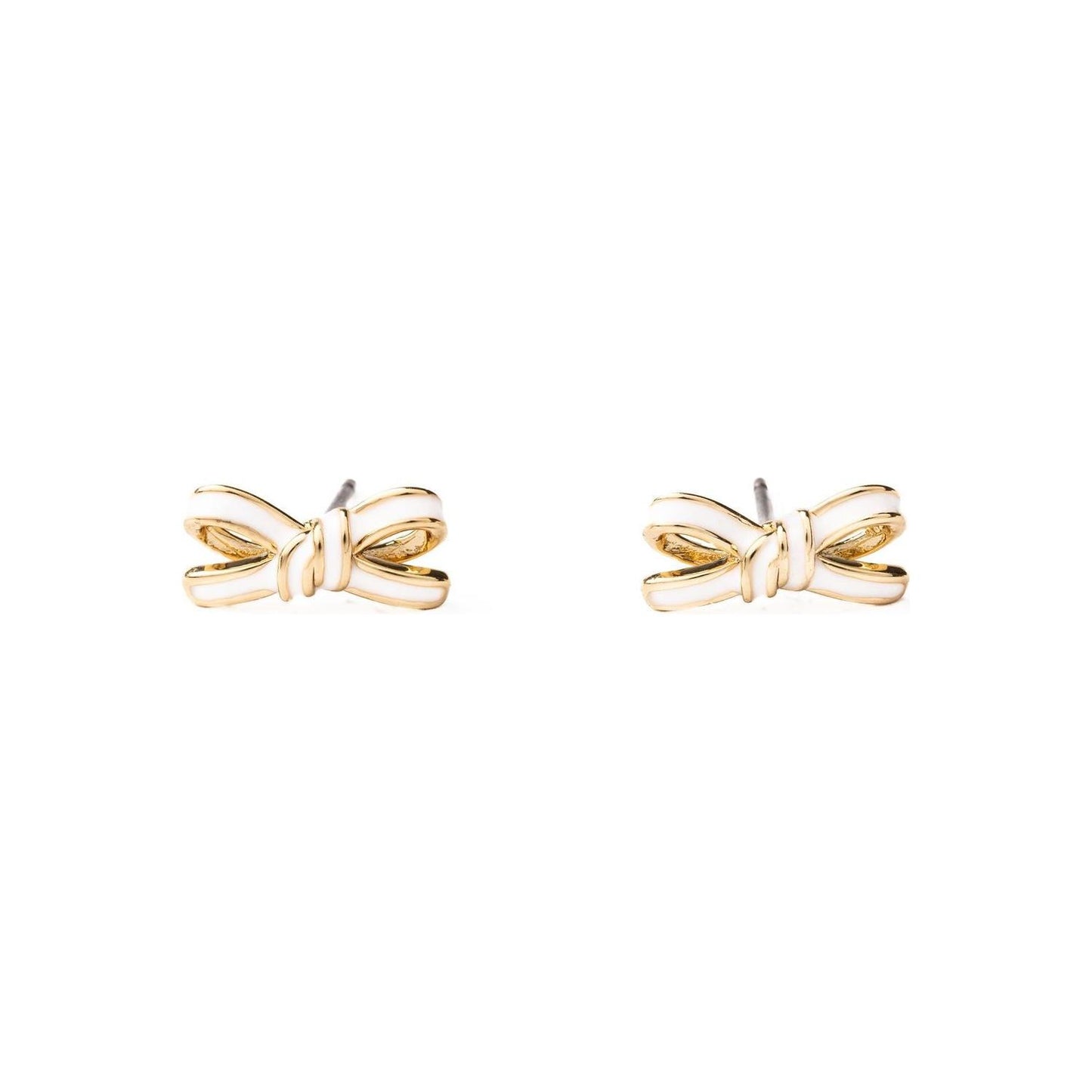 Luxe Bow Studs (white)