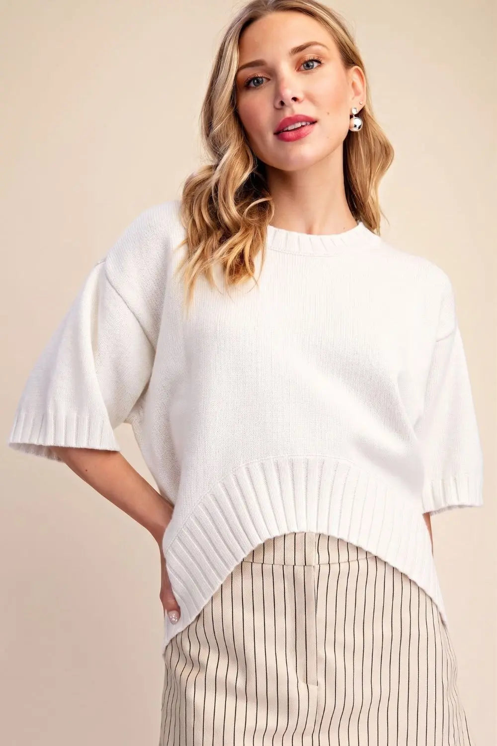 Janet Knit Top (ivory)