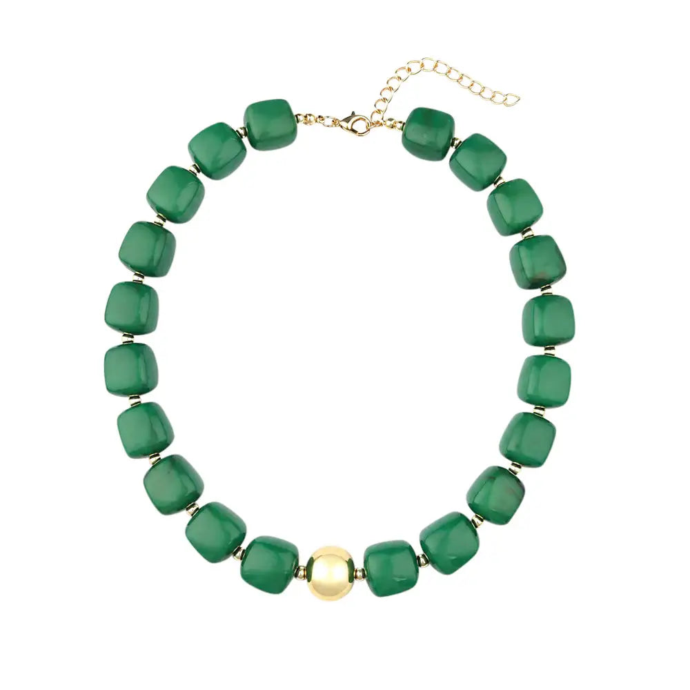 Preston Necklace (green)