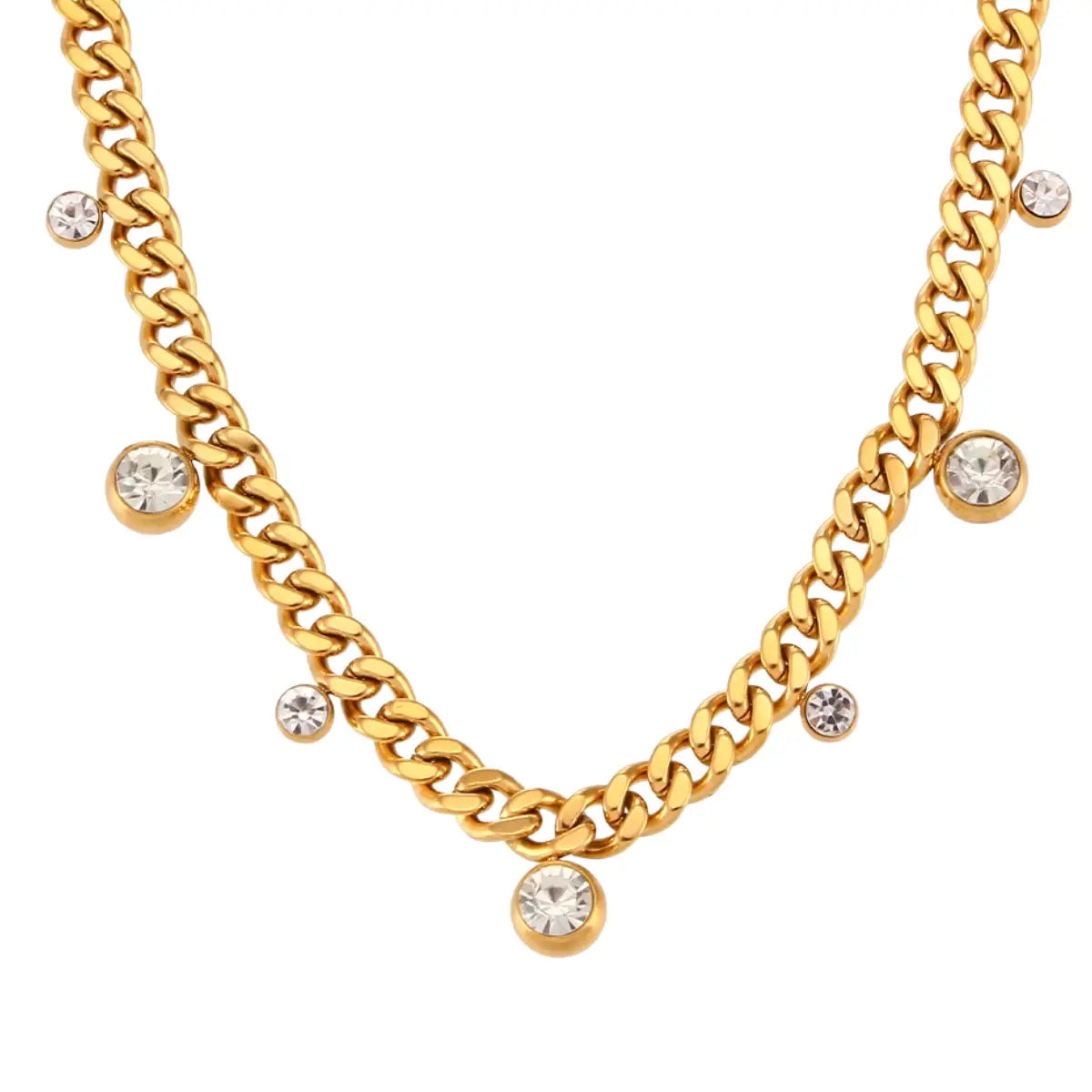 CZ Drop Chain Necklace