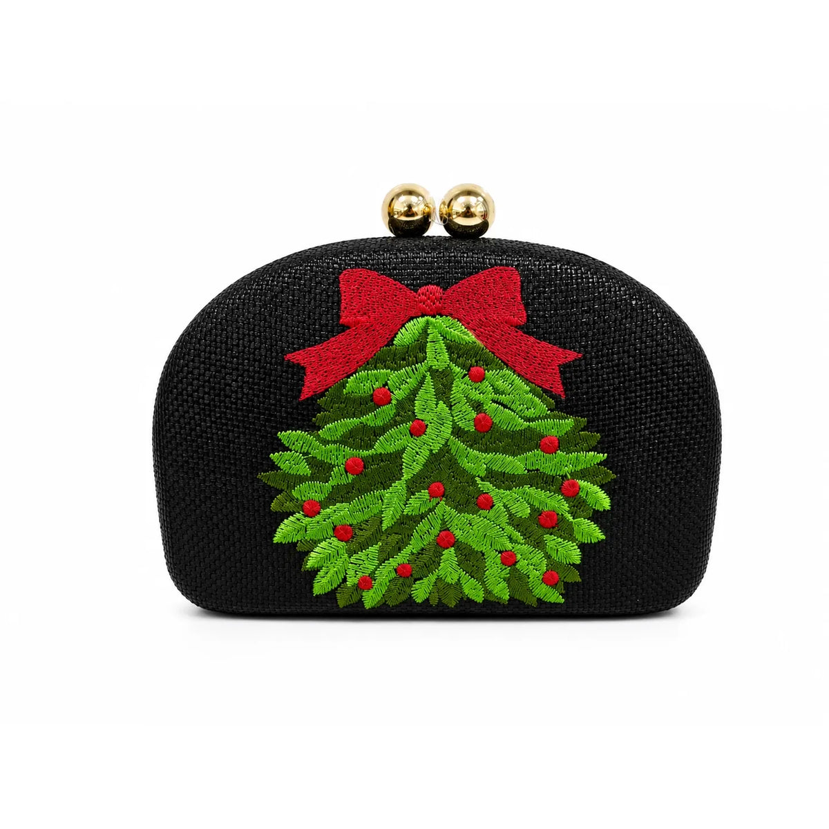 Holiday Embroidered Clutch (tree)