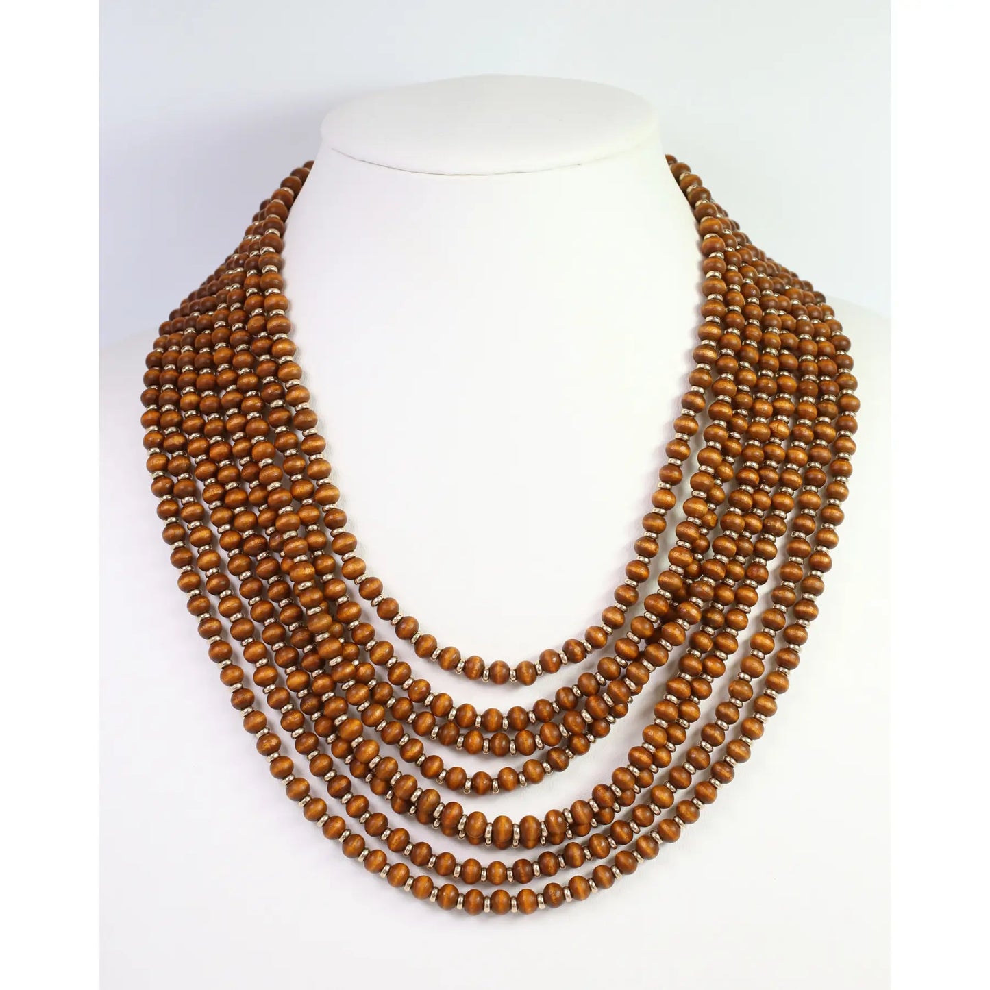 Eleodora Wooden Beaded Necklace
