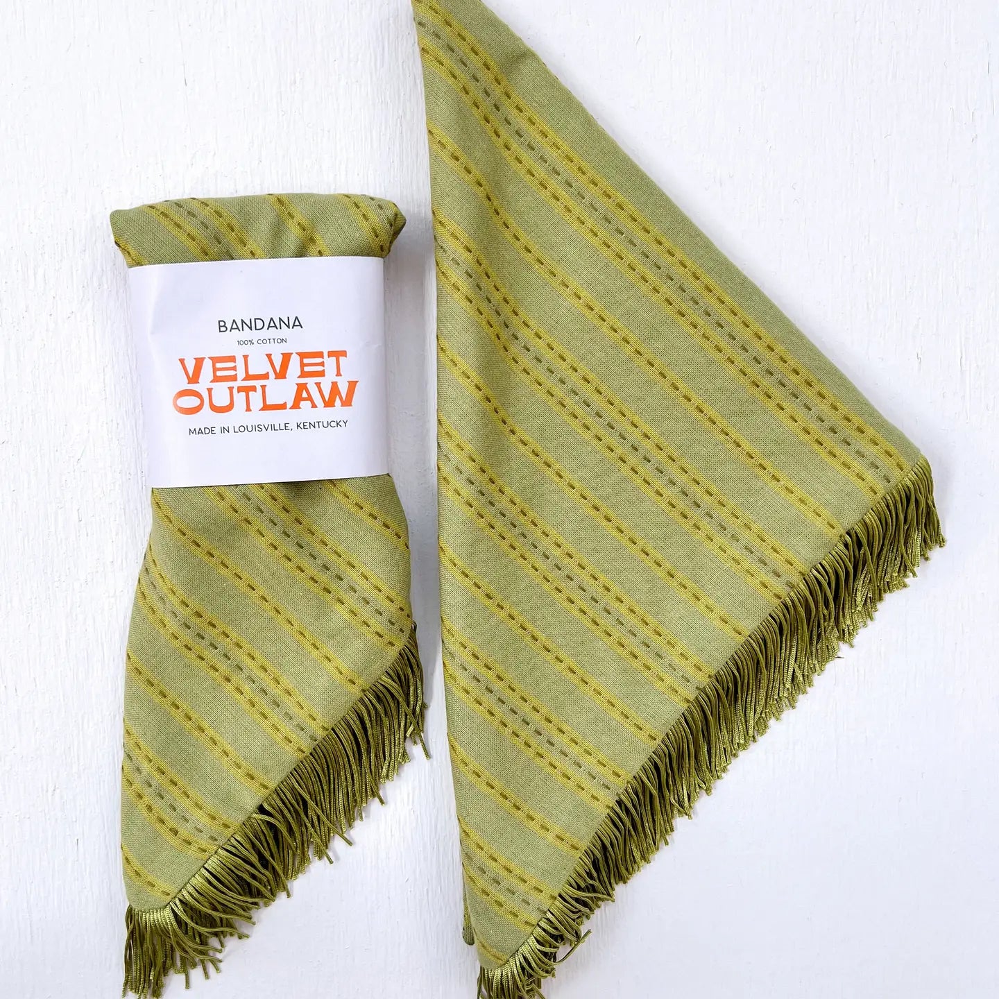 Fall Fringe Bandana - Green