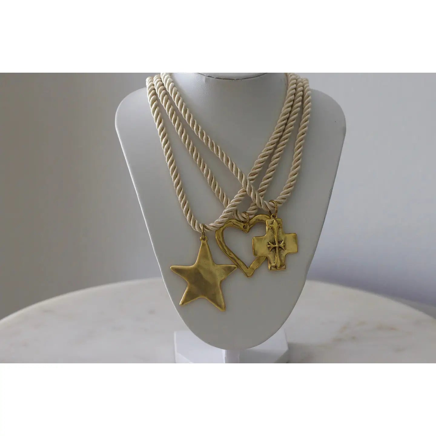 Corrie Necklace (Ivory cord)