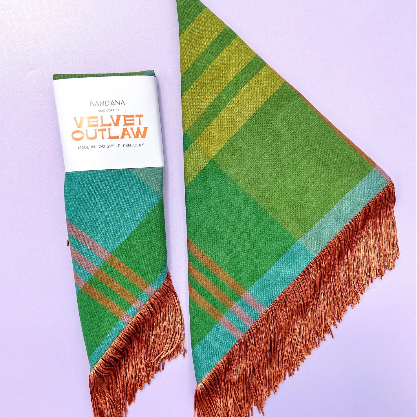 Fall Fringe Bandana - Orange