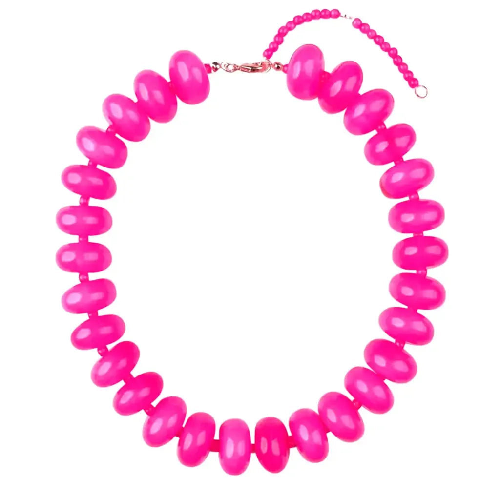 Bailey Necklace - bubblegum pink