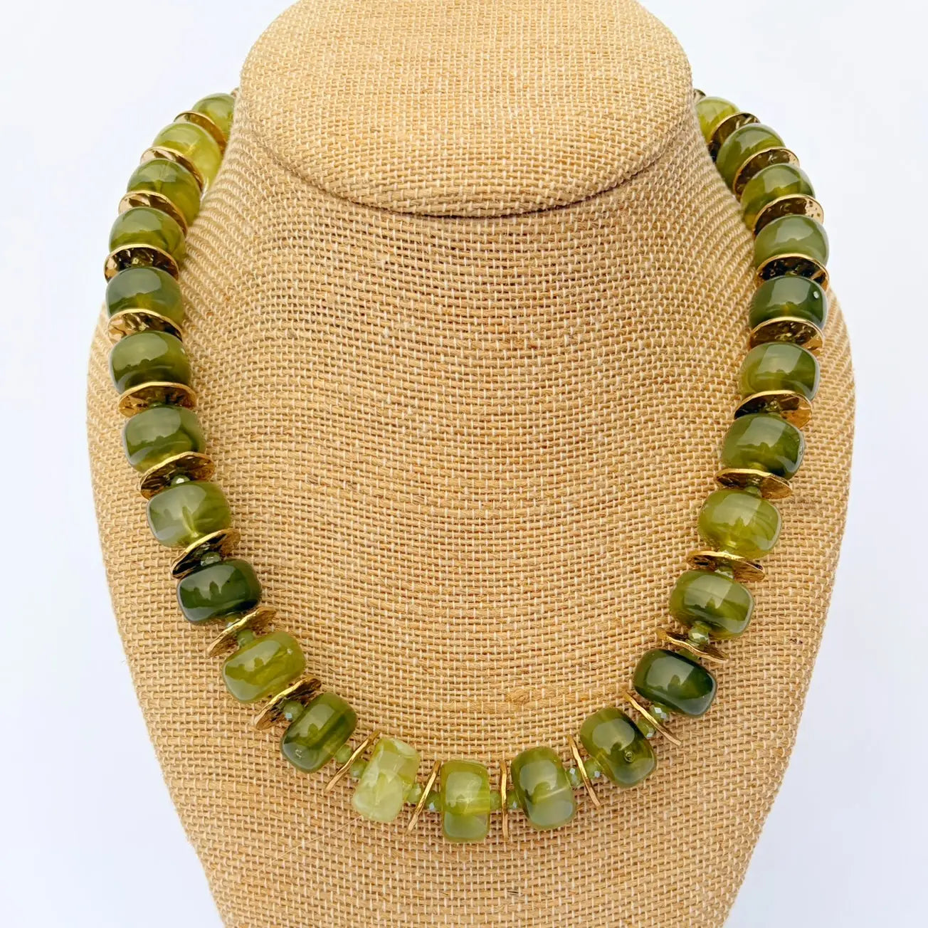 Green Rondelle Necklace