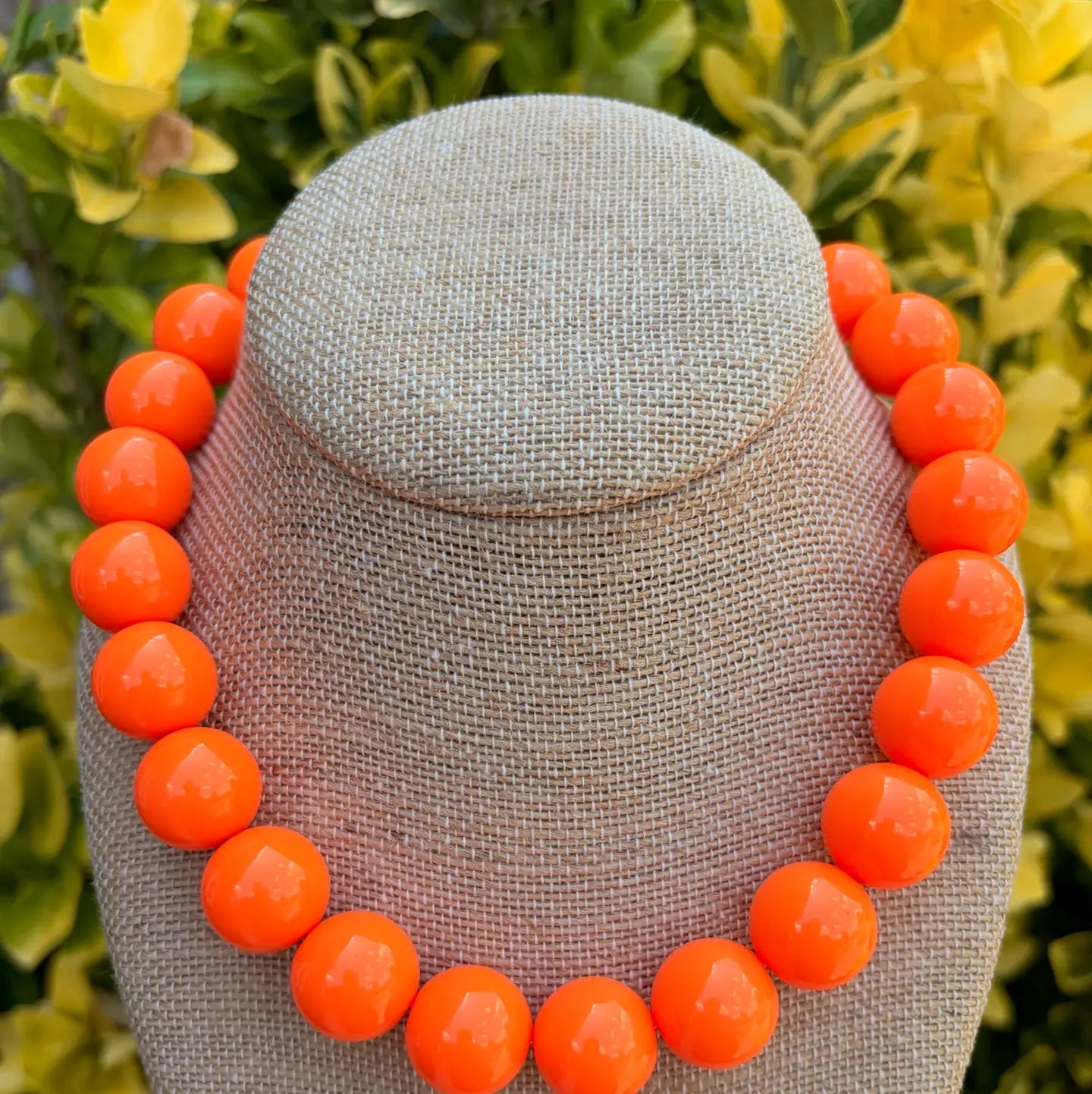 Orange Bauble Necklace