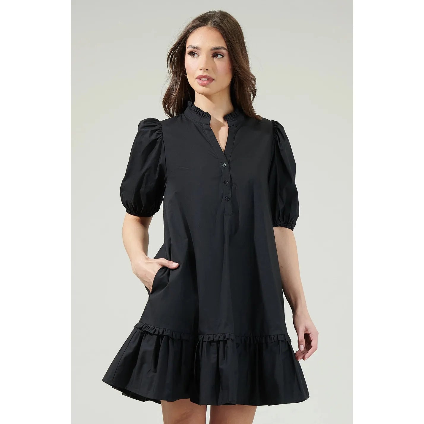 Sasha Split Neck Dress