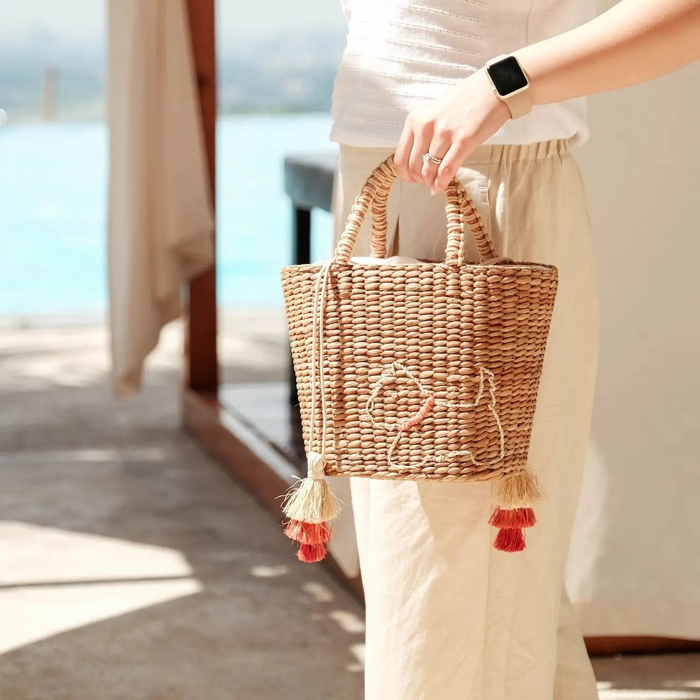 Woven Tote: Scottie Dog
