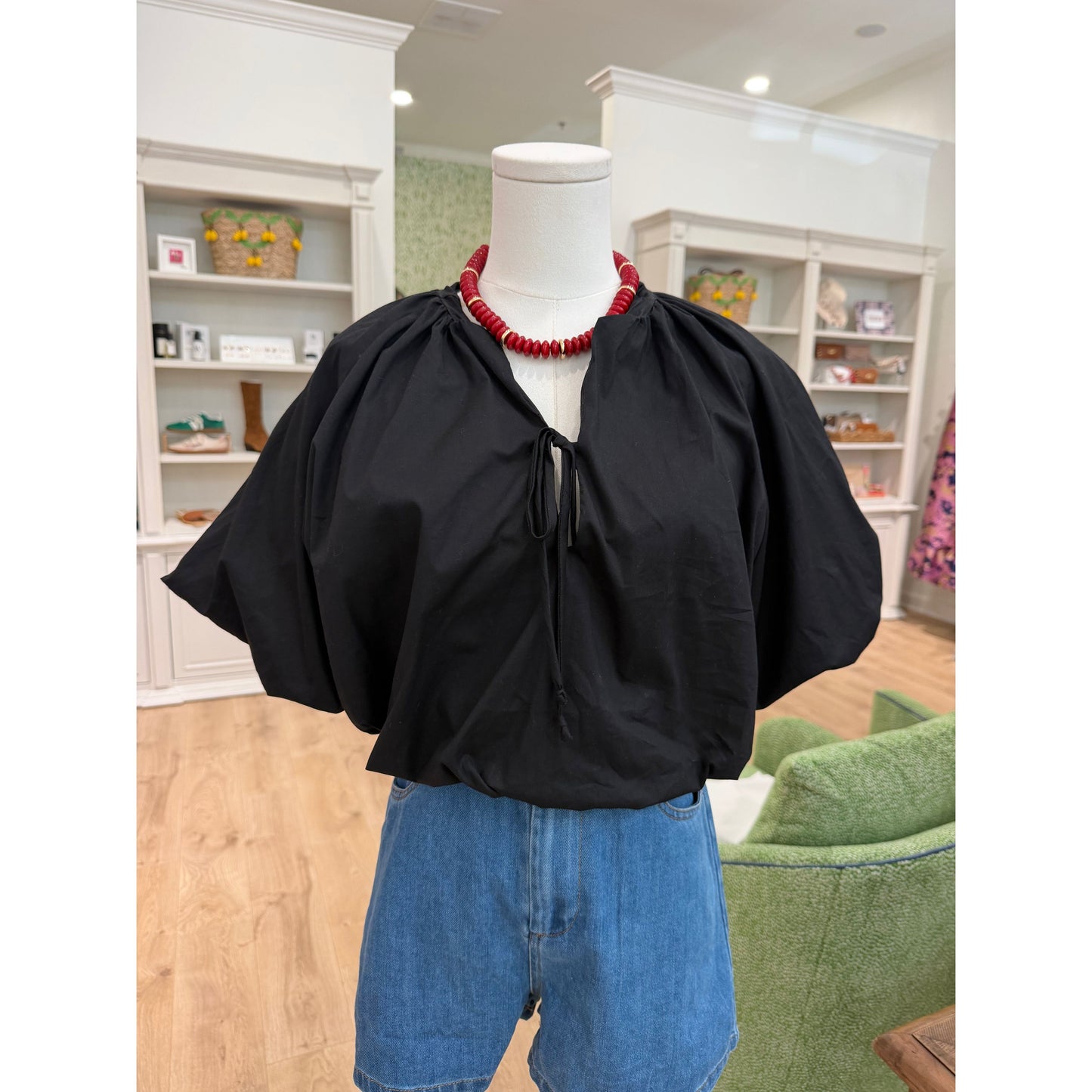 Kaylee Button Blouse (black)