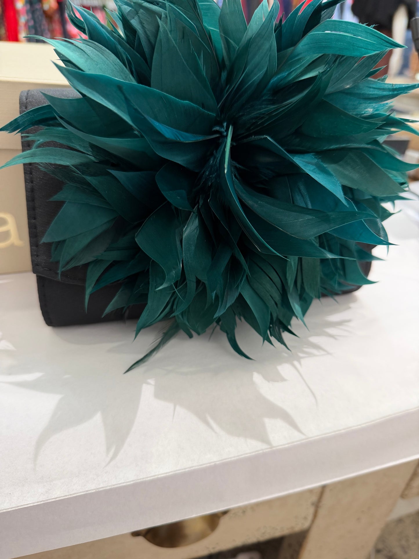 Feather Clutch (green)