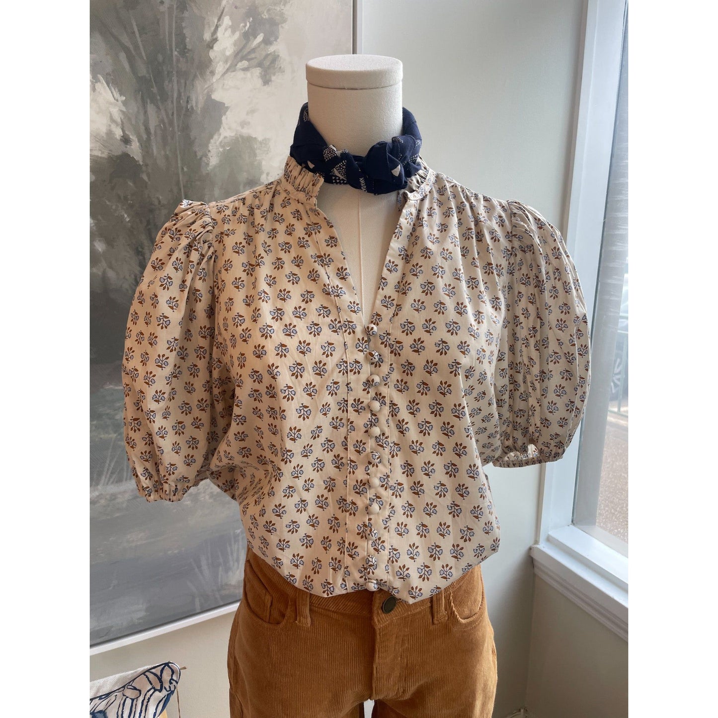 Navy Dash Dot Bandana