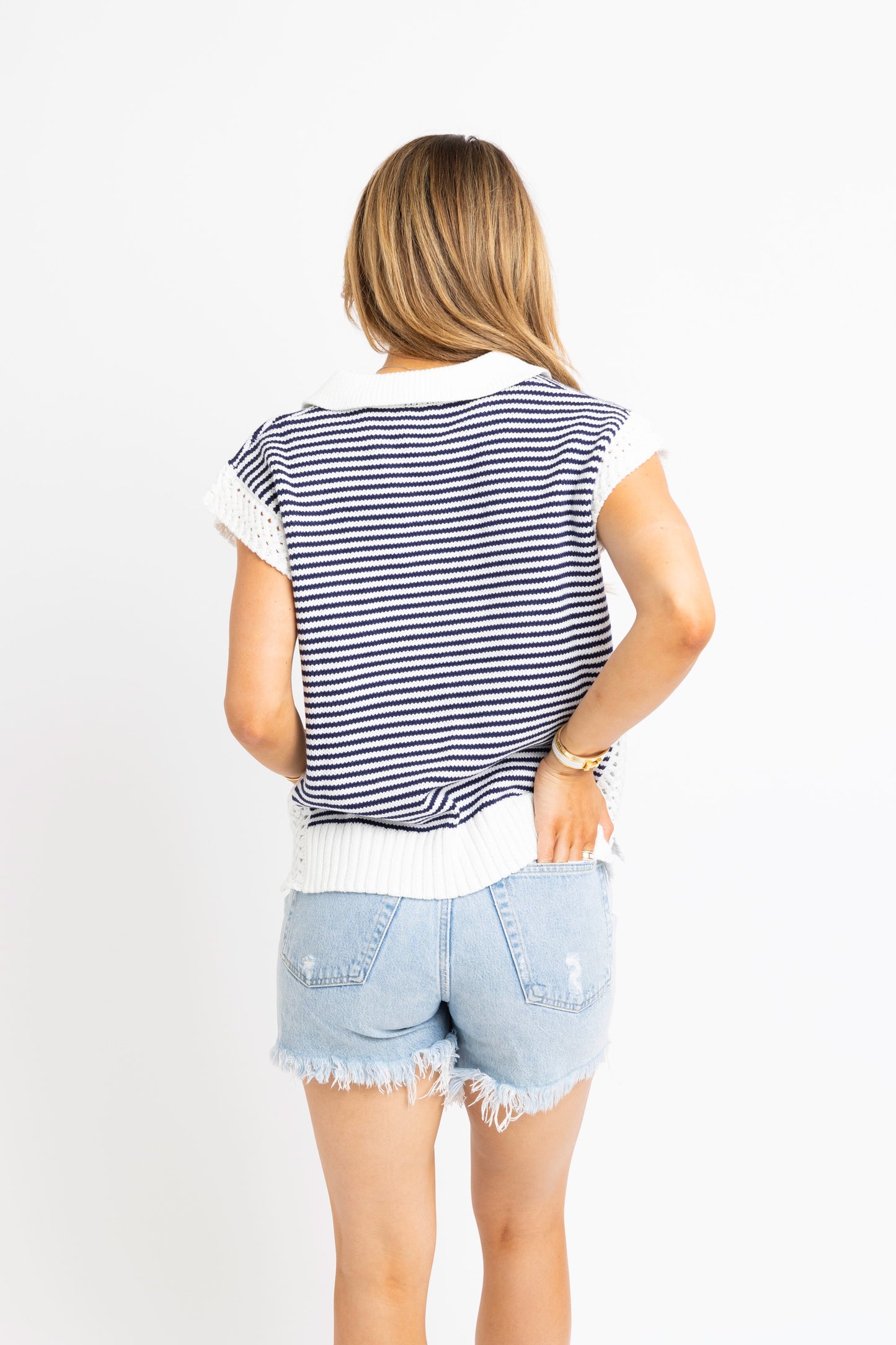 Lori Knit Top (Navy)