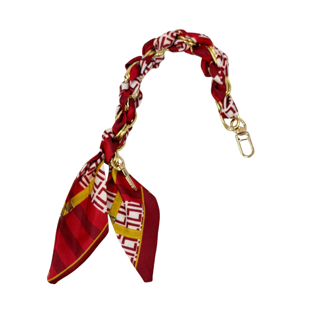 Scarf Chain: Red and Gold