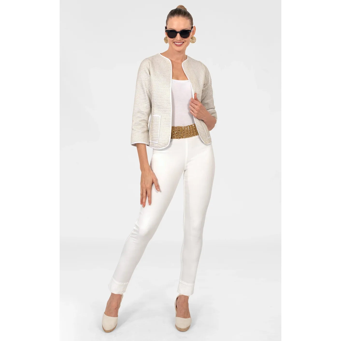 Trapunto Embroidered Jacket (gold)