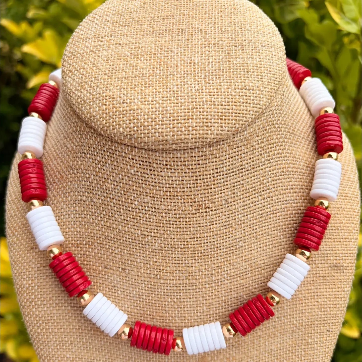 Game Day Burgundy Necklace