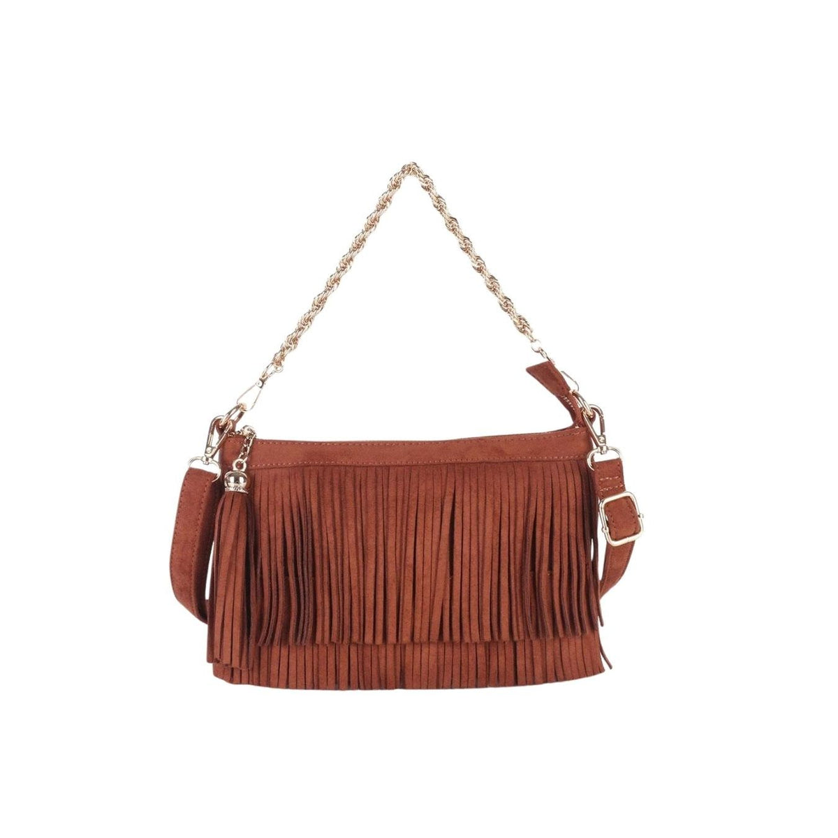 Sloan Fringe Clutch (Caramel)