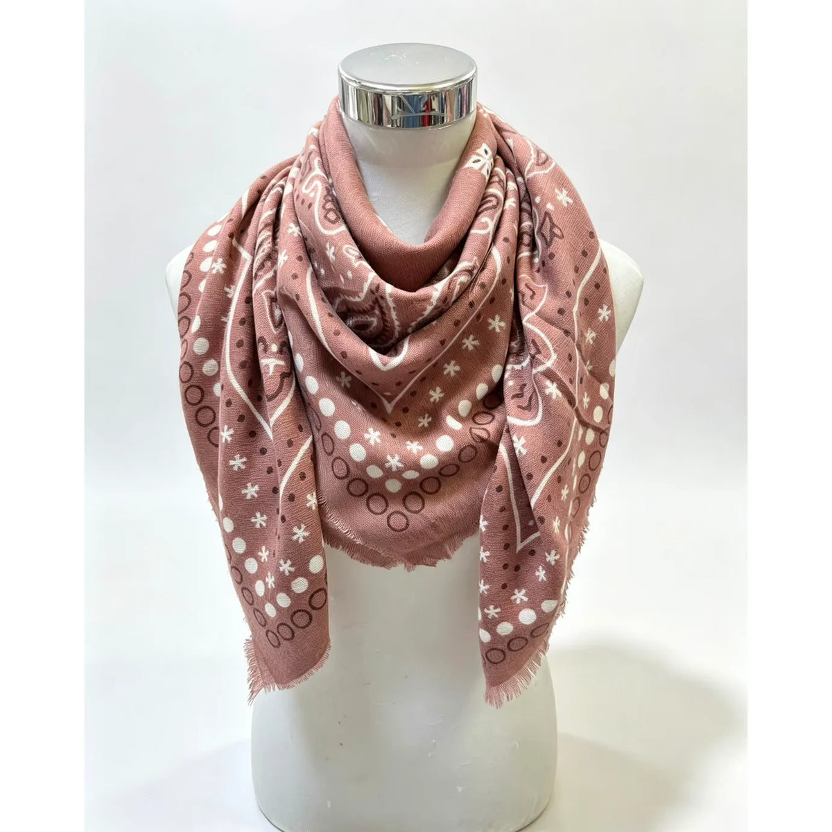 Pink Large Bandana Scarf