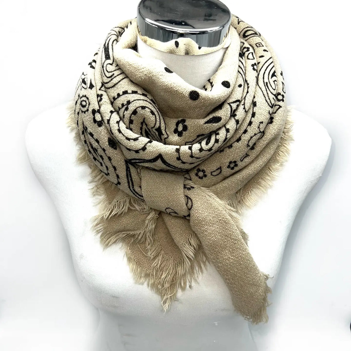 Beige Paisley Scarf