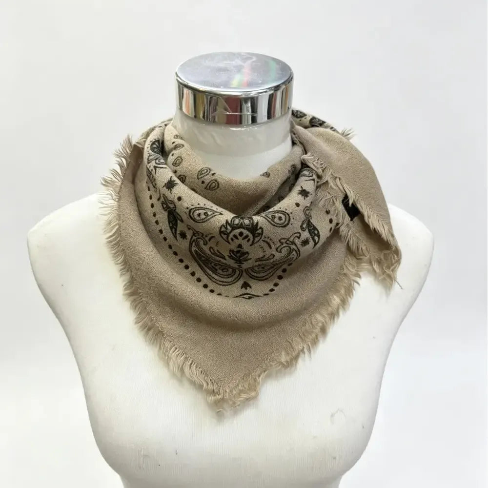 Taupe Small Bandana Scarf
