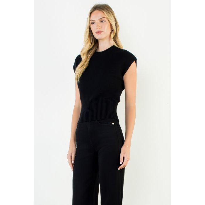 Sara Knit Top (Black)