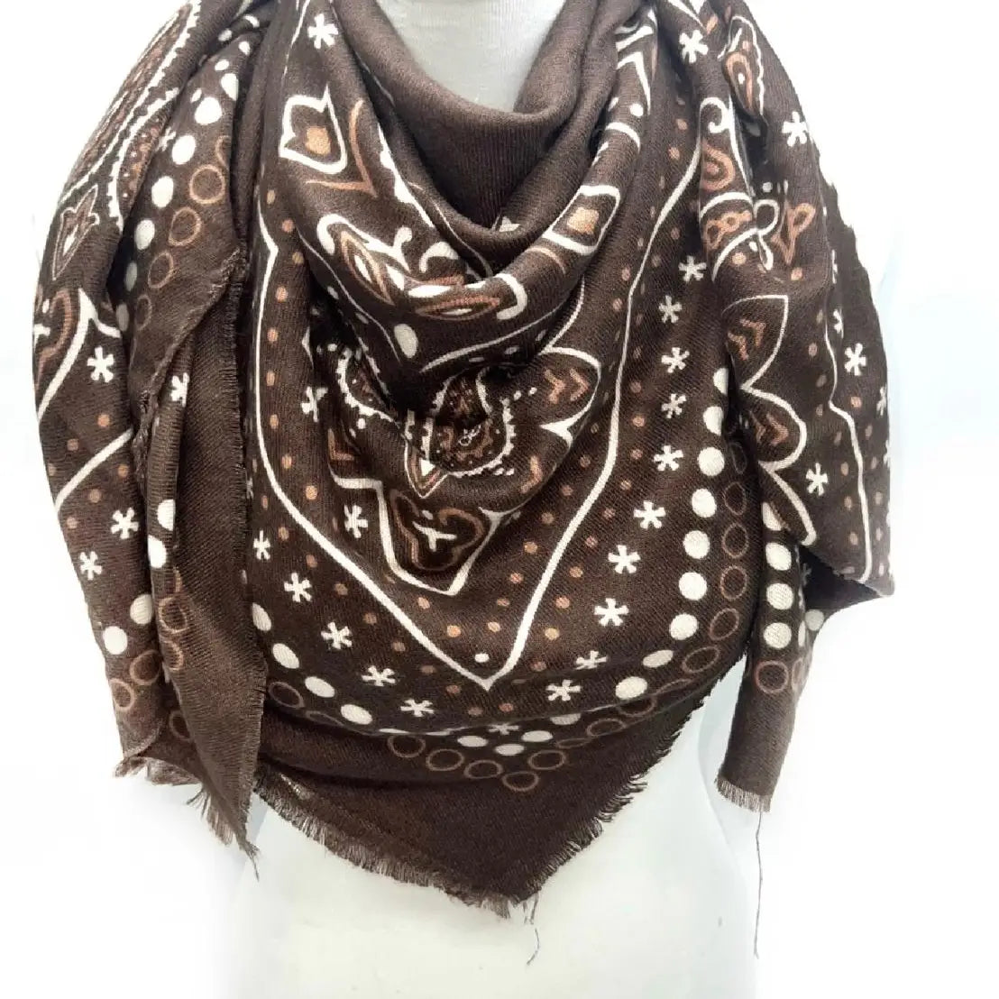 Brown Large Bandana Scarf