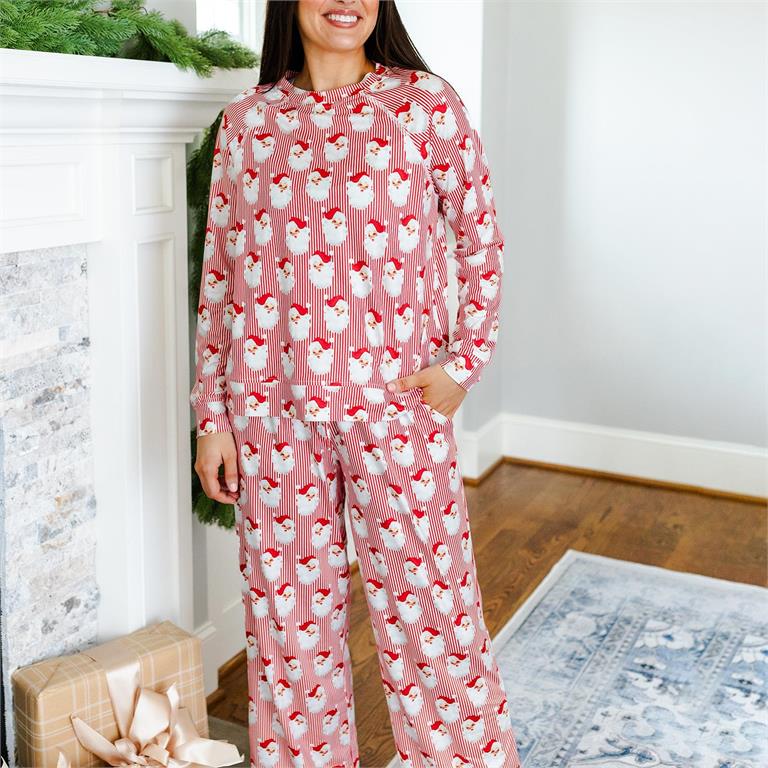 Annie Pajama Set (Santa Baby Red)