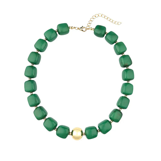 Preston Necklace (green)