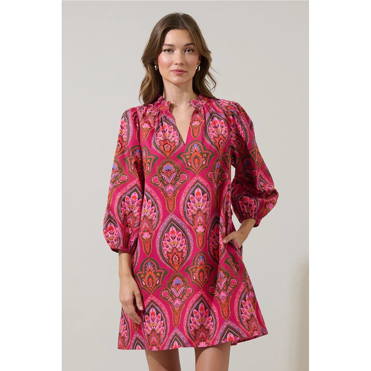 Azura Floral Poplin Mini Dress