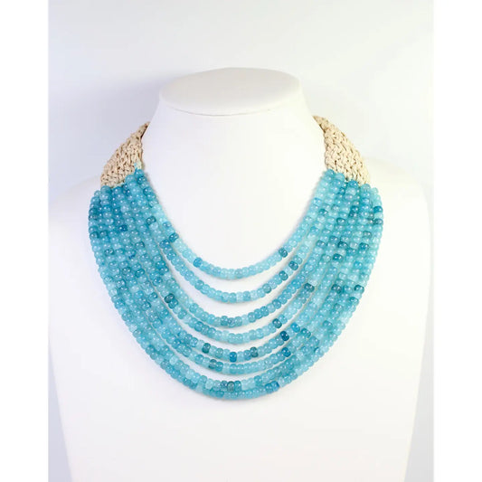 Ironwood Beaded Necklace (blue)