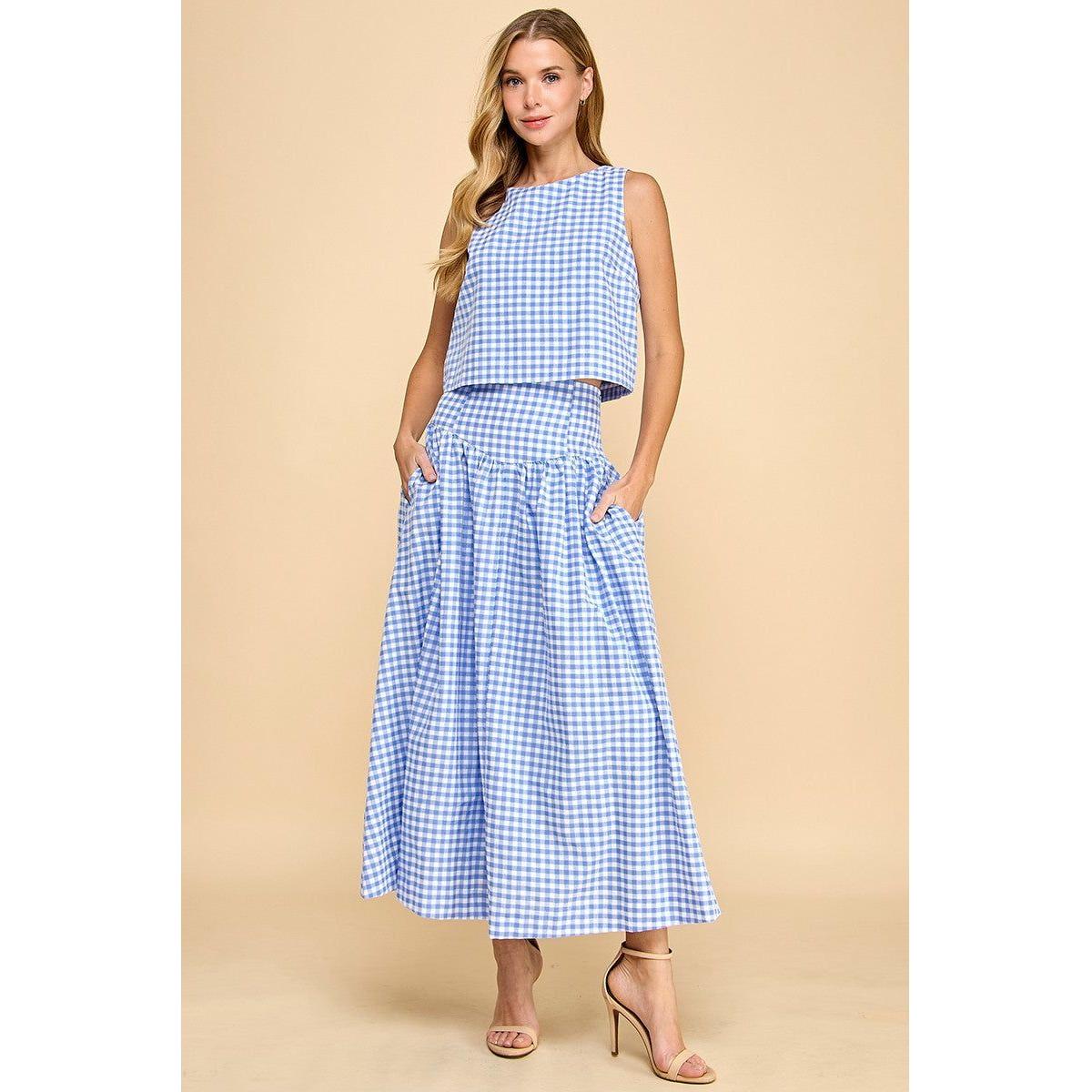 Anna Gingham Skirt