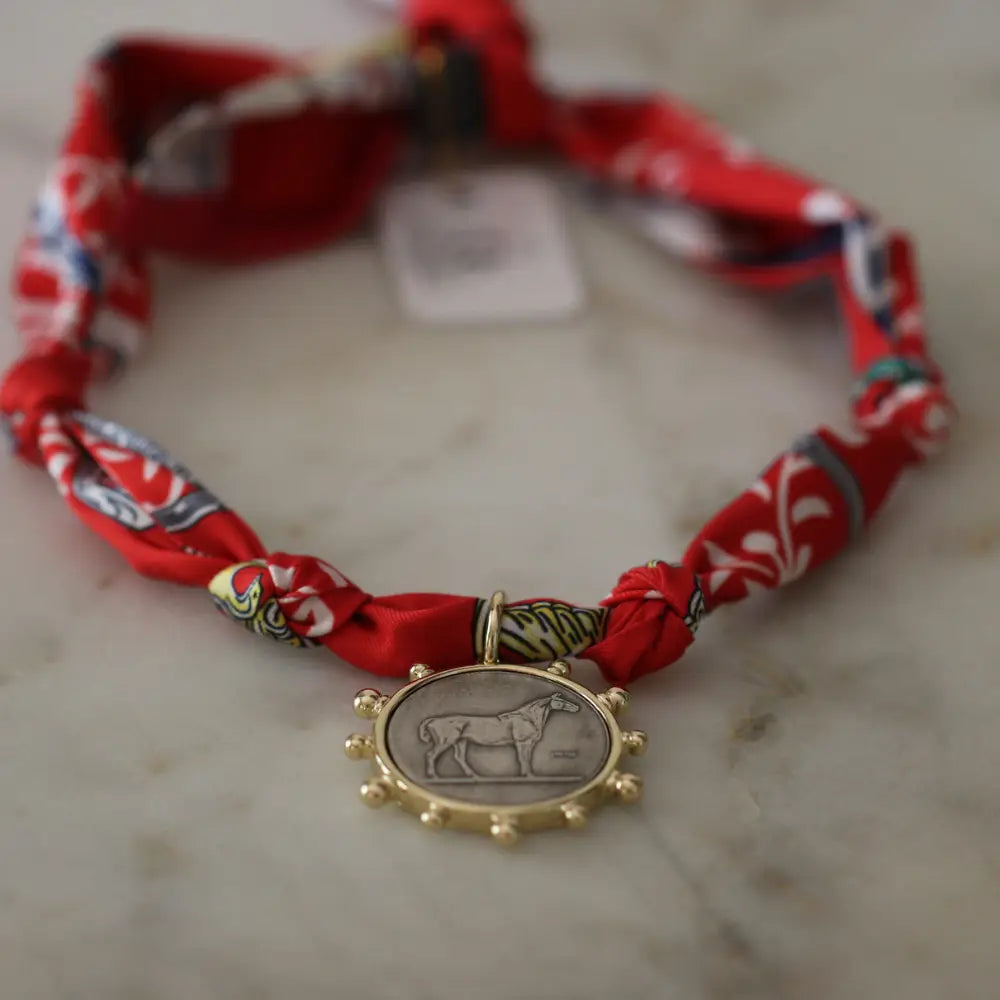 Derby Scarf Necklace (red)