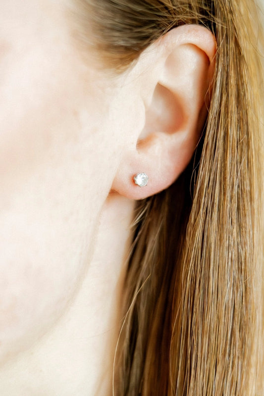 Helen Silver Stud Earrings