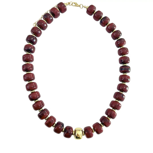 Rachel Necklace (maroon)