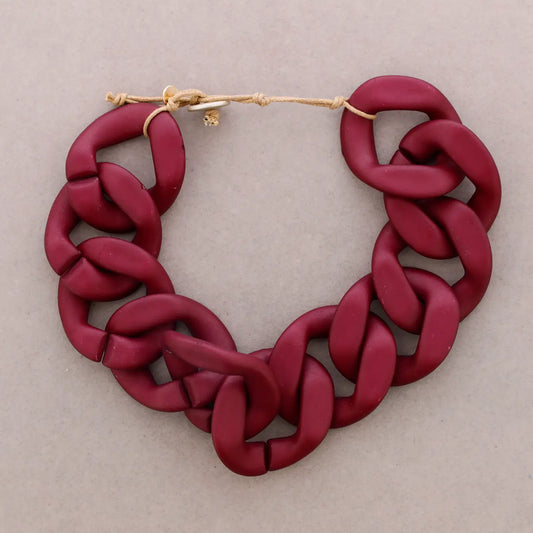 Resin Link Choker (bordeaux)