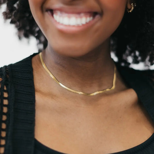 Ella Herringbone Necklace (waterproof)
