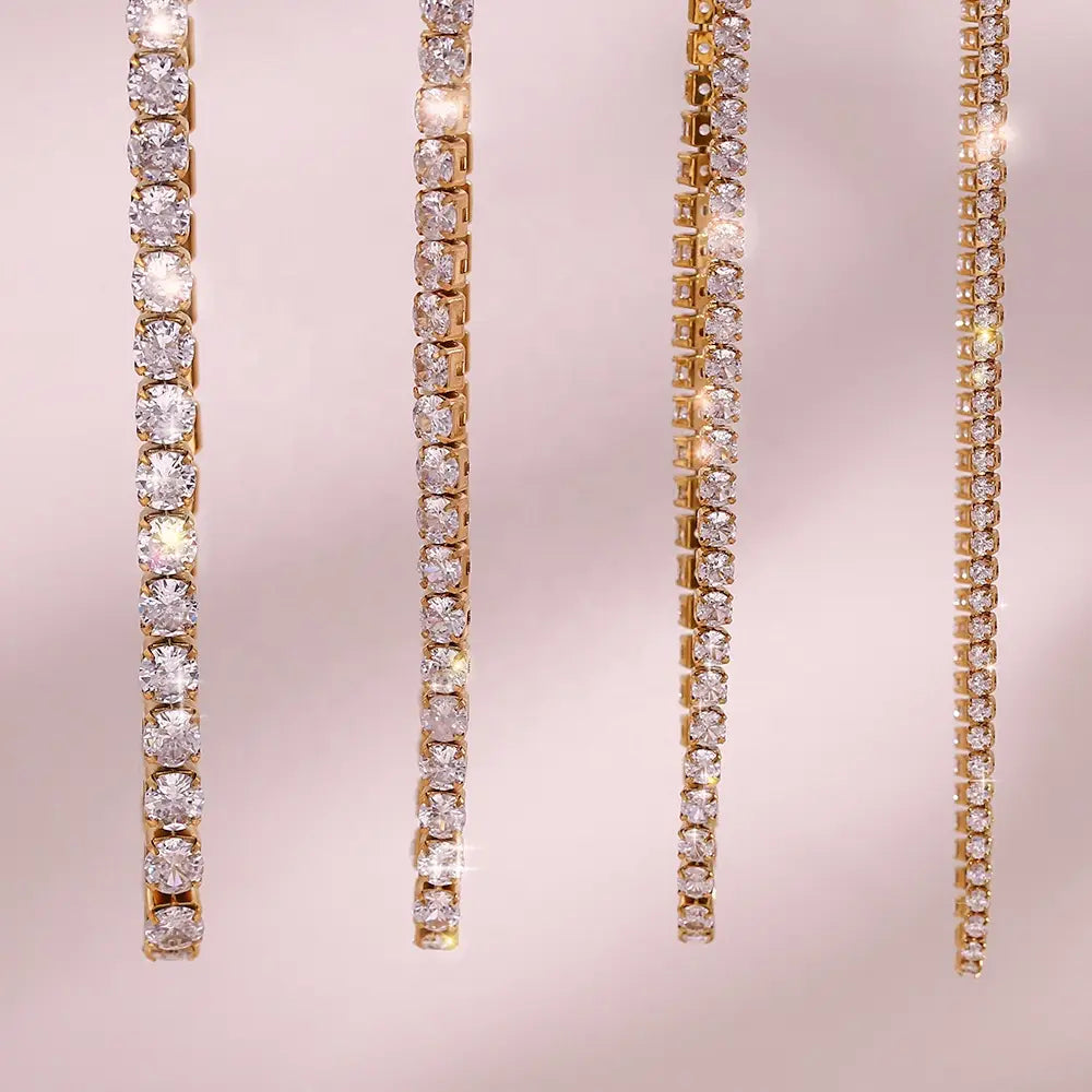 Rhinestone Tennis Necklace (3mm)