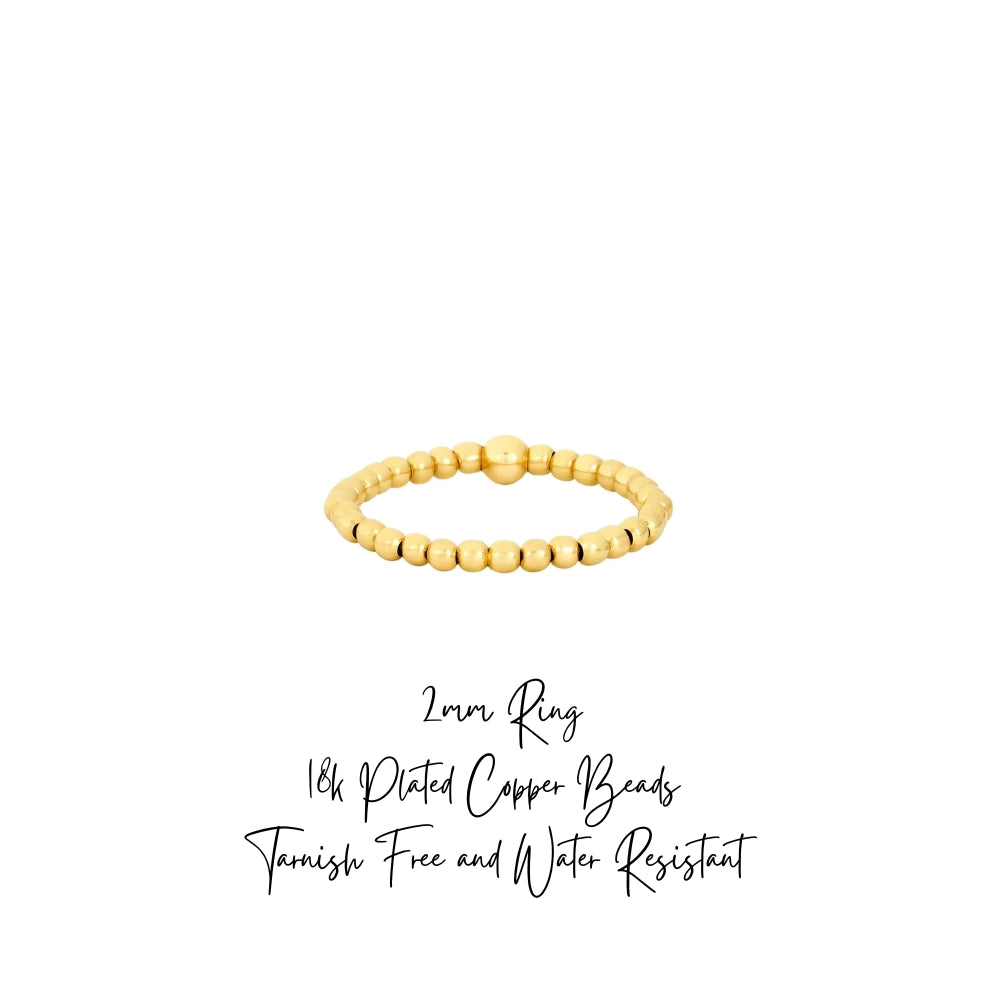 Beaded Ring - 2 mm
