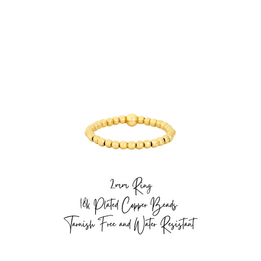 Beaded Ring - 2 mm