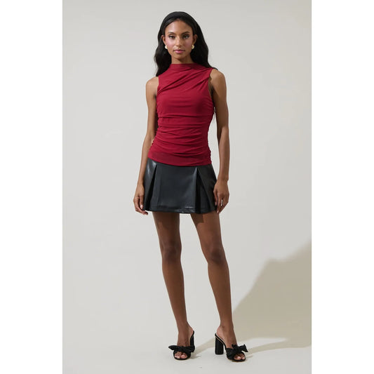 Anisa Leather Skirt
