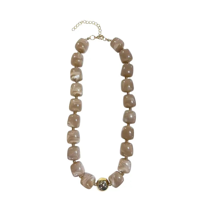 Tan Cube Necklace