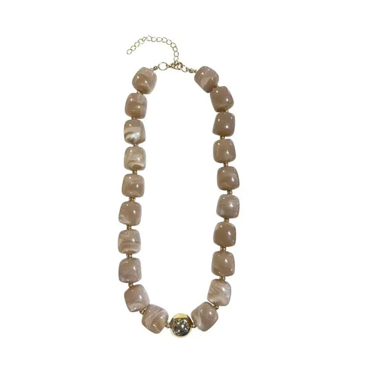 Tan Cube Necklace