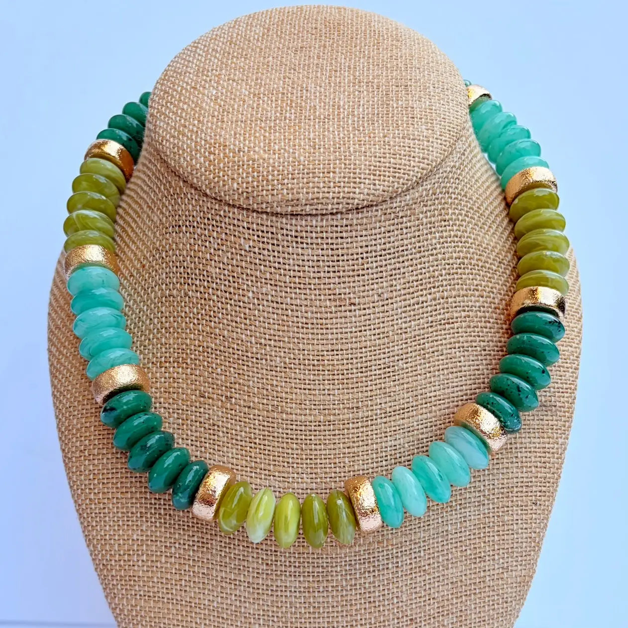 Green Disc Necklace