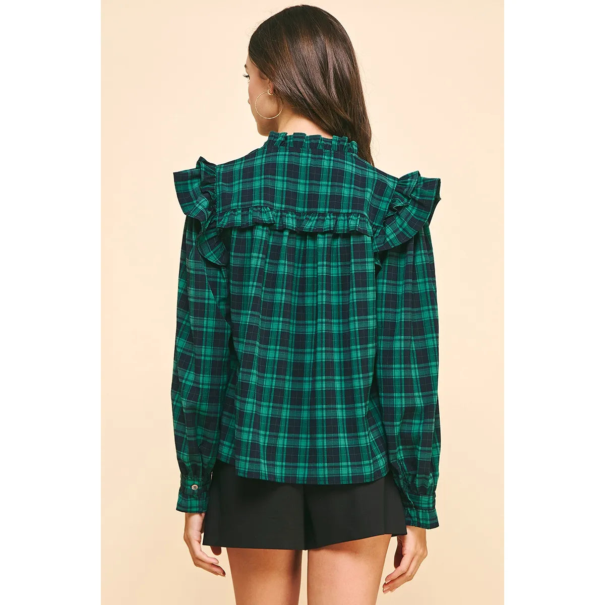 Andrea Plaid Top