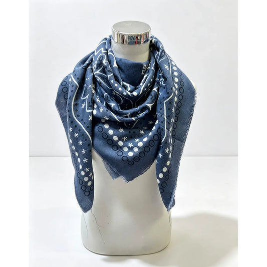 Blue Large Bandana Scarf