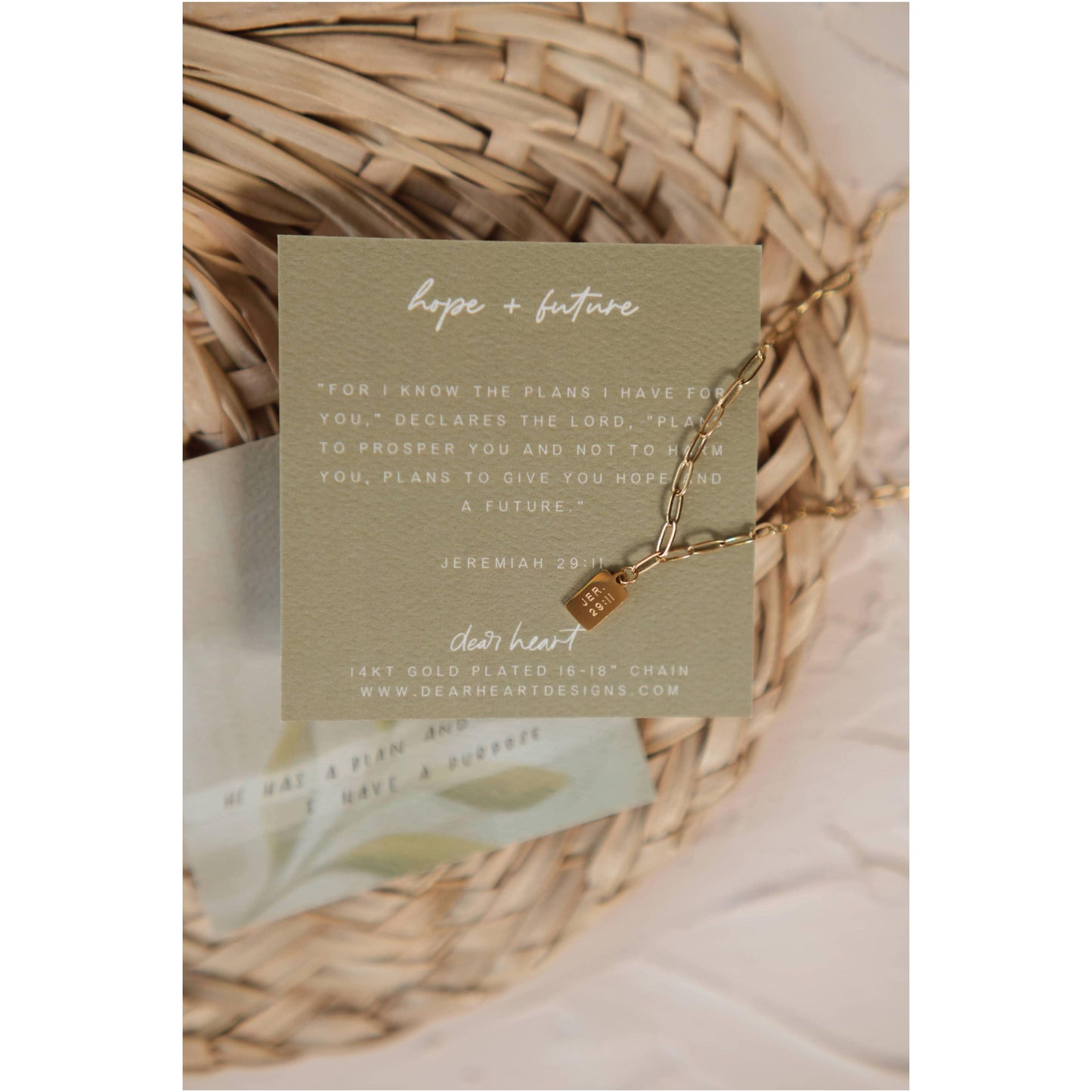 Hope + Future Tag Necklace | Christian Jewelry