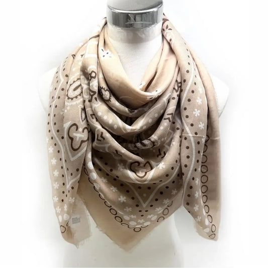 Taupe Large Bandana Scarf