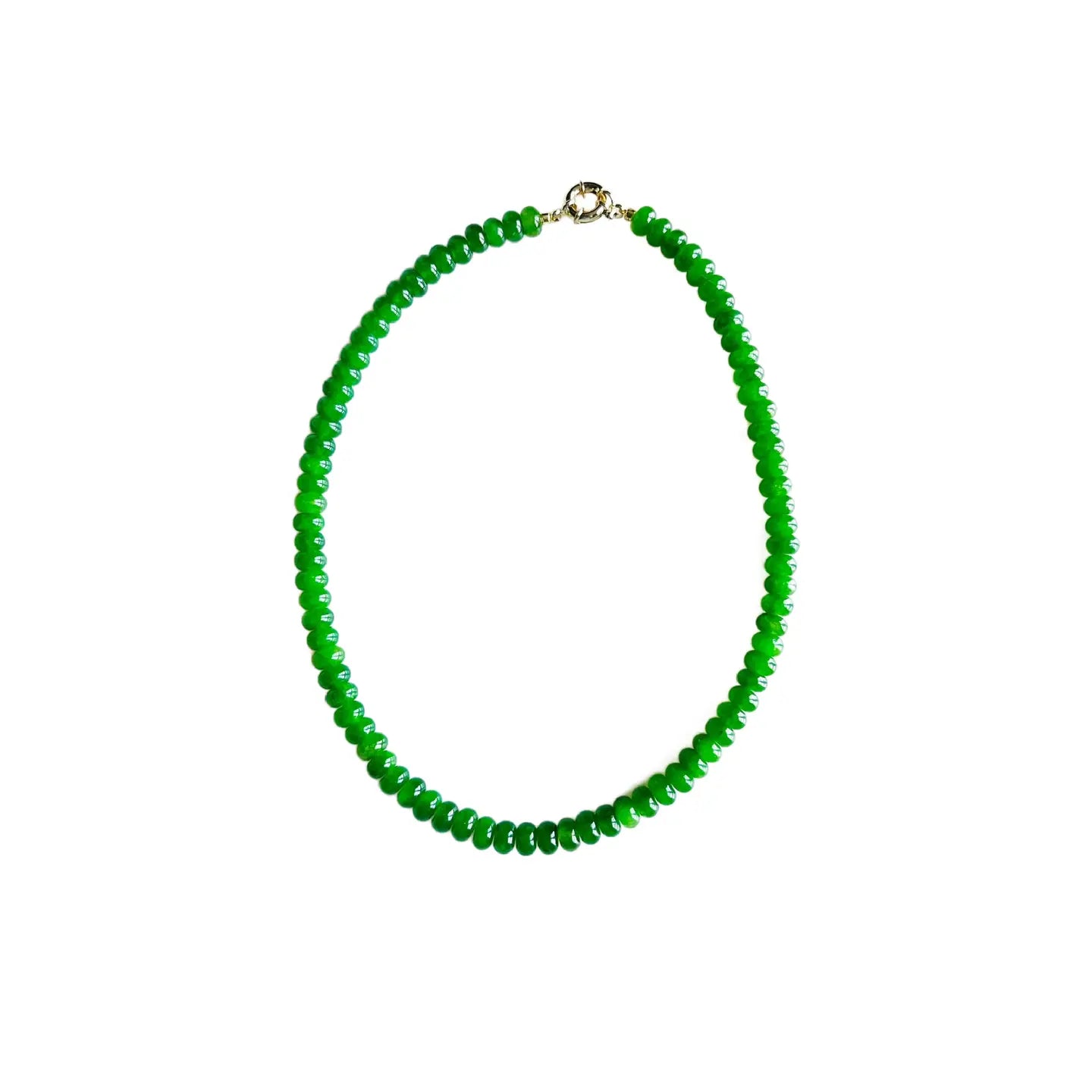 Candy Necklace: Green kiwi stone